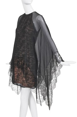 Lot 266 - An Oscar de la Renta black lace cocktail dress, 1990s
