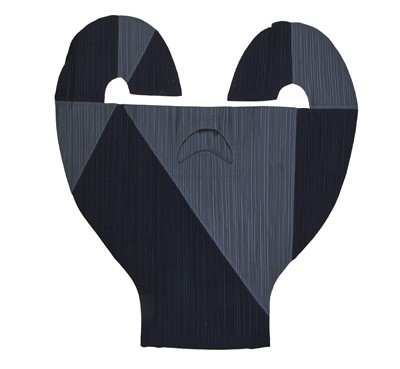 Lot 204 - An Issey Miyake Rhythm Pleats curved polyester top, Spring-Summer 1990