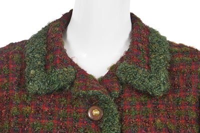 Lot 56 - A Chanel haute couture by Philippe Guibourgé green and red tweed suit, Autumn-Winter 1978-79