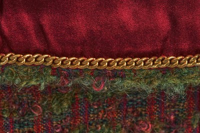 Lot 56 - A Chanel haute couture by Philippe Guibourgé green and red tweed suit, Autumn-Winter 1978-79