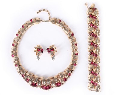 Lot 246 - A Marcel Boucher demi-parure necklace, 1950s,...