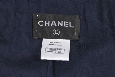Lot 19 - A Chanel by Karl Lagerfeld blue tweed jacket, 'Paris-Dallas' collection, Métiers d'Art, Pre-Fall 2014