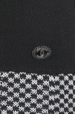 Lot 12 - A Chanel by Karl Lagerfeld black and white cotton-blend jersey dress, circa 2017