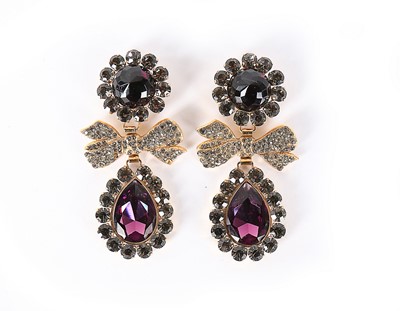 Lot 301 - A pair of Christian Lacroix oversized gilt...