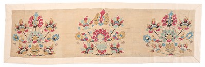 Lot 463 - A silk-embroidered linen panel, North Sporades...