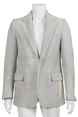 Lot 73 - A rare and fine Carol Christian Poell men's white woven leather blazer, 'Three Refrigerated Cells' collection, Spring-Summer 2001