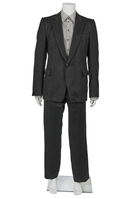 Lot 70 - A Carol Christian Poell men's black brushed cotton-wool blend suit, 'Instant Collection' collection, Autumn-Winter 2004-05