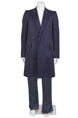 Lot 71 - A Carol Christian Poell men's blue wool and cotton coat and jeans 'Instant Collection' collection, Autumn-Winter 2004-05