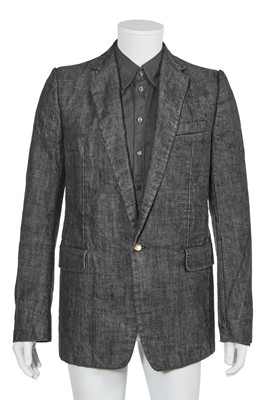 Lot 59 - A Carol Christian Poell men's grey cotton blazer and shirt, 'U-Turn' collection, Spring-Summer 2006