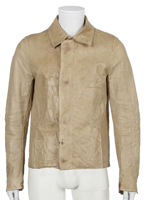 Lot 69 - A Carol Christian Poell men's beige garment-dyed leather jacket, 'On Demand' collection, Spring-Summer 2005