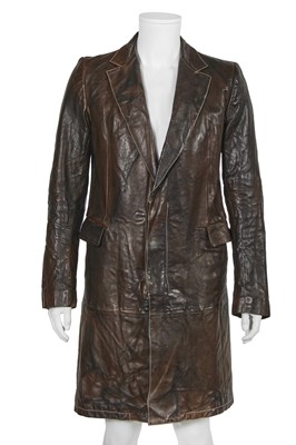 Lot 60 - A Carol Christian Poell men's garment-dyed brown leather coat, 'On Demand' collection, Autumn-Winter 2005-06