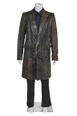 Lot 72 - A Carol Christian Poell men's garment dyed leather coat ensemble, 'Instant Collection' collection, Autumn-Winter 2004-05