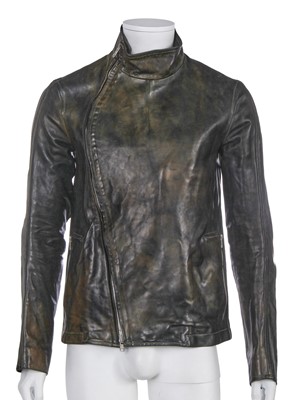 Lot 44 - A Carol Christian Poell men's garment dyed brown-green calf leather jacket, 'Disjointed' collection, Autumn-Winter 2007-08