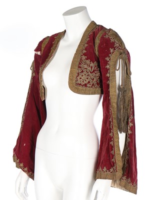 Lot 469 - An embroidered velvet bolero, Ottoman, late...