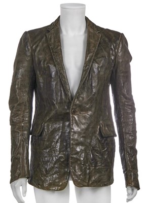 Lot 43 - A Carol Christian Poell men's garment-tanned brown leather blazer, '00 Off Scene' collection, Spring-Summer 2008