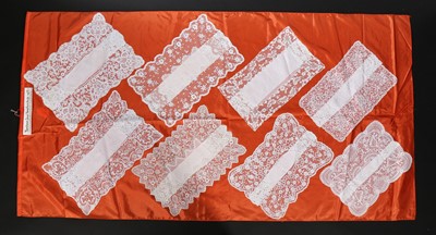 Lot 535 - A general group of lace handkerchiefs, mainly...