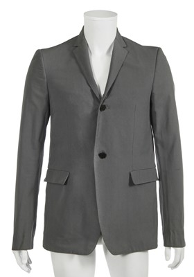 Lot 29 - A Carol Christian Poell men's grey-green cotton 'Self-edge' blazer, 'Self-Same' collection, 2009