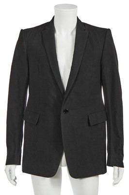 Lot 27 - A Carol Christian Poell men's charcoal grey cotton-blend 'one-piece' blazer, 'Dead-End' collection, 2010