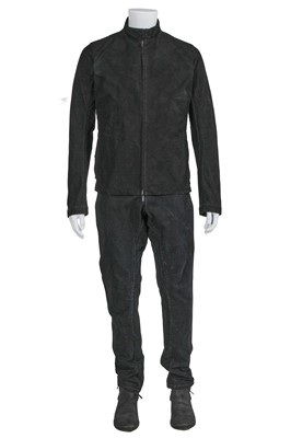 Lot 85 - A Layer-0 by Alessio Zero black cotton suit, circa 2007