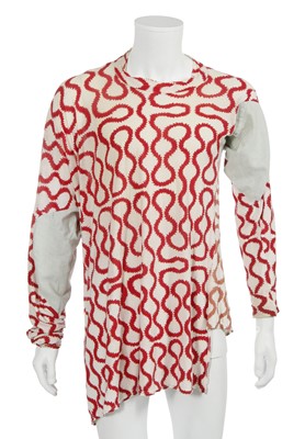 Lot 179 - A Westwood/McLaren squiggle print cotton jersey shirt, 'Pirate' collection, Autumn-Winter 1981-82