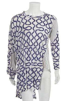 Lot 178 - A Westwood/McLaren squiggle print cotton jersey shirt, 'Pirate' collection, Autumn-Winter 1981-82
