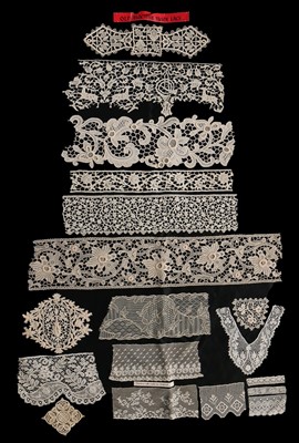 Lot 540 - A general collection of lace, 1830s-1910s,...