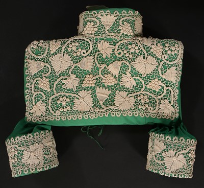 Lot 542 - A group of Irish crochet collars and cuffs,...