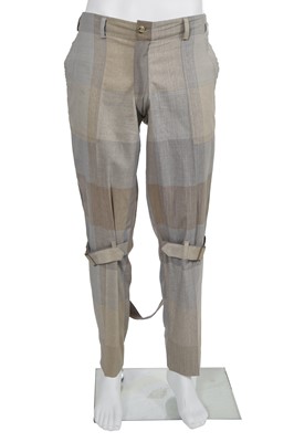 Lot 155 - A pair of Vivienne Westwood men's checked wool bondage trousers, 'Vive La Cocotte' collection, Autumn-Winter 1995-96