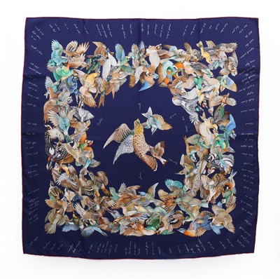 Lot 139 - An Hermès 'Mineraux' silk scarf designed by...