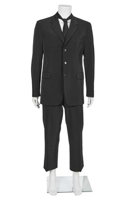 Lot 121 - Lee McQueen's Prada black polyester suit, circa 2005