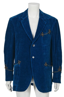 Lot 1 - A Gucci by Alessandro Michele blue velvet blazer, Spring-Summer 2019