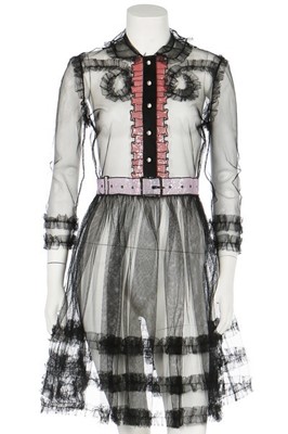 Lot 181 - A Gucci trompe l'oeil sequinned tulle dress,...