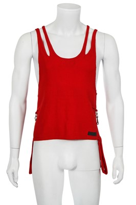 Lot 182 - A Westwood/McLaren Seditionaries red wool top, circa 1979