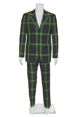 Lot 153 - A Paul Smith men's green and black checked wool suit, 1990s