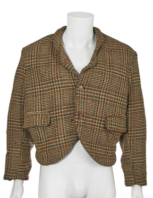 Lot 168 - A Christopher Nemeth green, beige and brown checked tweed jacket, circa 1984