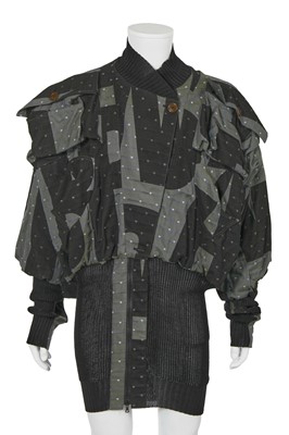 Lot 12 - A Vivienne Westwood men's printed cotton 'Clint Eastwood' bomber jacket, circa 2005