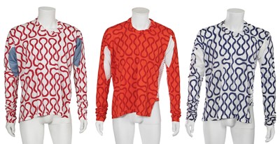 Lot 15 - Three Vivienne Westwood squiggle print cotton jersey 'Pirate' shirts, 2000s
