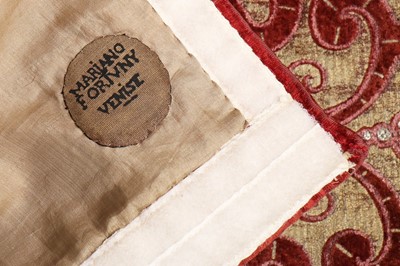 Lot 168 - A fine Mariano Fortuny stencilled velvet wall...