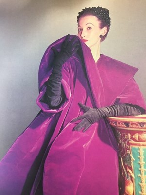 Lot 195 - A fine Balenciaga couture violet velvet tent...