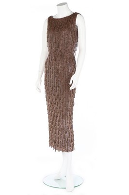 Lot 224 - A Pierre Cardin couture copper sequined...