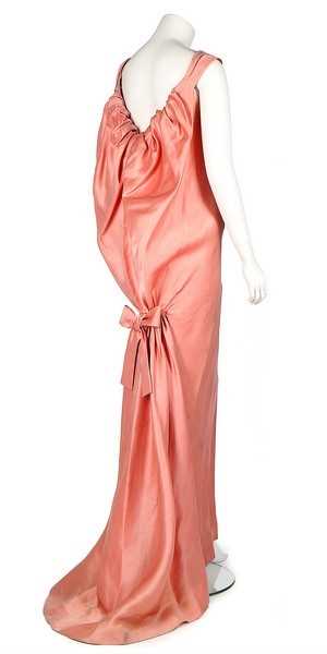 Click for high resolution Lot 233 - A Balenciaga couture pink slubbed satin...