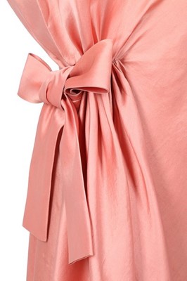Lot 233 - A Balenciaga couture pink slubbed satin...