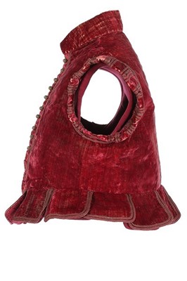 Lot 101 - A rare crimson velvet jerkin, circa 1610-25,...