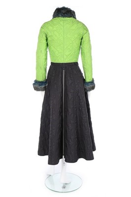 Lot 315 - A Jean Paul Gaultier quilted black dress and...
