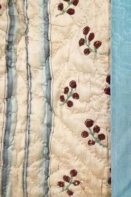 Lot 124 - A blue watered silk maternity robe à la...