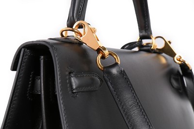 Lot 7 - An Hermès black calf leather miniature Kelly...