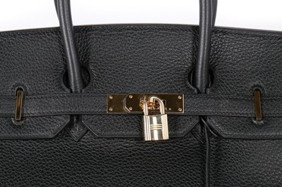 Lot 28 - An Hermès black clemence leather Birkin, 2003,...
