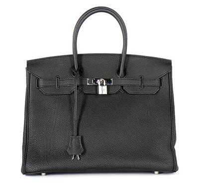 Lot 25 - An Hermès black Fjord leather Birkin, 2010,...