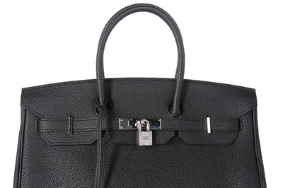 Lot 25 - An Hermès black Fjord leather Birkin, 2010,...
