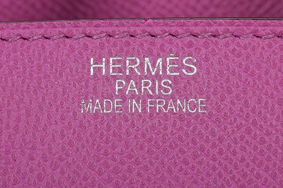 Lot 9 - An Hermès cyclamen-pink togo leather Birkin,...